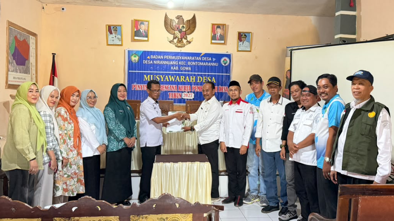Sinergi Membangun Desa, Pemdes Nirannuang Gelar Musyawarah Penyusunan RKPDes T.A 2027