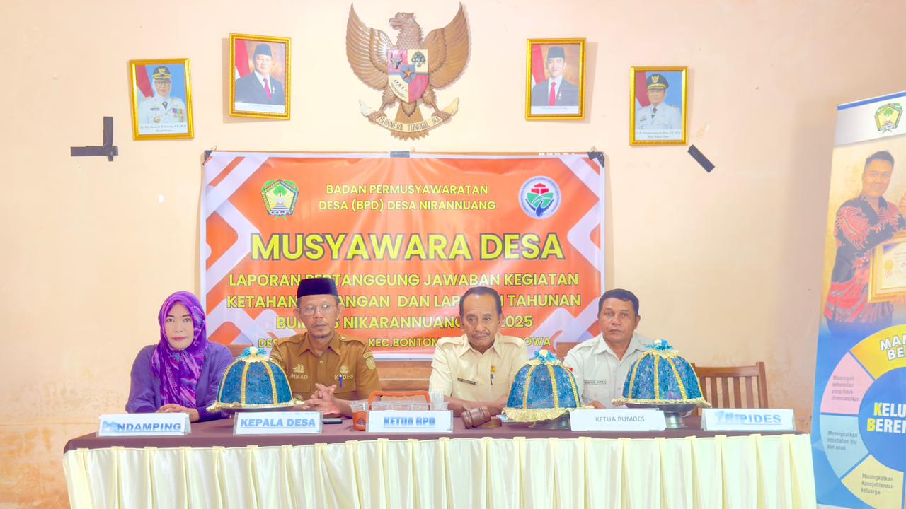 Wujudkan Transparansi, BUMDes Nikarannuang Desa Nirannuang Musdes Laporan Pertanggungjawaban Tahun 2025